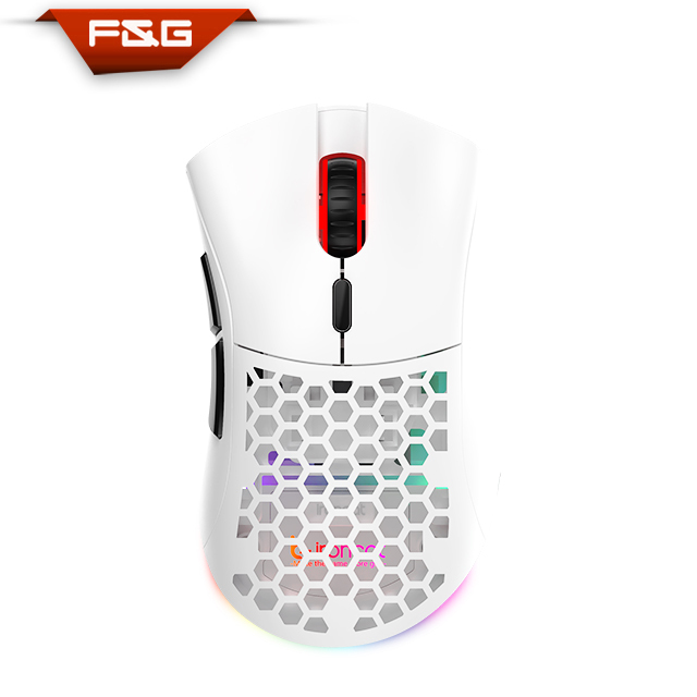 NEW Ergonomics 2.4Ghz ultra Light with Holes Wireless and Wired Dual Mode RGB Gaming Mouse