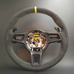 พวงมาลัยพร้อมแป้นเปลี่ยนเกียร์แม่เหล็กสำหรับ <span class=keywords><strong>Porsche</strong></span> GT Cayenne 911 981 <span class=keywords><strong>GTS</strong></span> 957 Cayman 991 Carrera Boxster 981 987 - Product Image 6