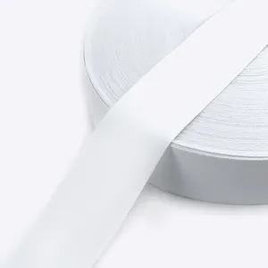 Meetee LCH-113 1-5cm Wholesale White Polyester Webbing For Lanyard Tag Work Permit Special Printing Belt White Webbing