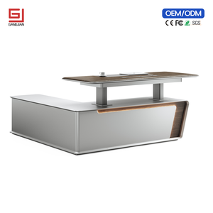 Luxury Modern Durable L-Shaped Height Adjustable Electric Sit Stand Motorized Executive <strong>Desk</strong> with Storage - Product Image 1