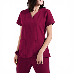 Uniforme d'infirmière unisexe de haute qualité confortable YQFY 2025, ensembles de blouses d'infirmière en gros, tissu sergé en élasthanne/polyester - Product Image 4