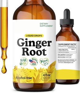 Gotas Líquidas de Raíz de Jengibre Orgánico de Marca Privada para Náuseas y Digestión, Extracto de Jengibre de Alta Potencia para el Apoyo Inmunológico - Product Image 1