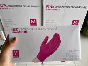 Factory Wholesale Disposable Black Nitrile <b>Vinyl</b> Blend Gloves Powder Free for Tattoo Shop Beauty Salon Use - Product Image 3