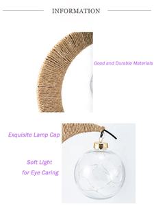 โคมไฟดวงจันทร์ 3 มิติ โคมไฟดวงจันทร์สีฟ้า ประดับ<span class=keywords><strong>ดาว</strong></span>ระยิบระยับ ลูกบอลหวายครึ่งวงกลม ไฟประดับตกแต่งคริสต์มาส ไฟ LED แสงจันทร์ - Product Image 5