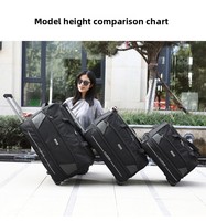 Maleta Oxford con Ruedas, Unisex, Transpirable, Ultraligera, Expandible, Plegable, para Viajes al Aire Libre, Viajes en Avión, Negocios, Grande