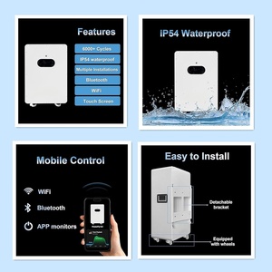 Batería de Litio Powerwall de 48V para Montaje en Pared, 5kWh, 10kWh, 20kWh, Energía Solar Eléctrica, Baterías de Iones de Litio Lifepo4 - Product Image 3