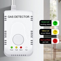 Système d'alarme incendie domestique méthane Propane gpl alarme de gaz naturel détecteur de fuite de gaz domestique avec électrovanne d'arrêt