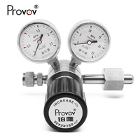 Régulateur de pression de gaz double manomètre en acier inoxydable 316L pour hydrogène, hélium, argon, azote, oxygène et gaz chimiques