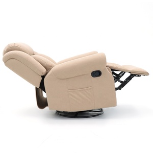 Fauteuil inclinable manuel Geeksofa en tissu microfibre moderne pour salon de beauté, avec fonctions de bascule et pivotant, idéal pour le salon. - Product Image 3
