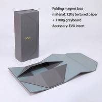 Boîte pliante en papier magnétique de luxe sur mesure avec insert en carton, boîte pliante pour emballage cadeau, boîte de conception personnalisée