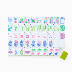 4 người chơi tùy chỉnh lớp mỹ mAh Jong gạch ánh sáng màu xanh lá cây Mạt chược Acrylic mahjongg bộ mỹ - Product Image 4