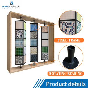 Chất lượng cao xoay sàn Kệ mẫu khung đá cẩm thạch Granite Mosaic gốm gạch hiển thị đứng hoặc showroom hệ thống - Product Image 6