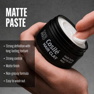 Arcilla capilar de marca privada M6, pasta mate con aceite de jojoba, fijación fuerte, acabado natural para todo tipo de cabello, fragancia herbal. - Product Image 2