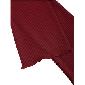 ชุดเดรสลำลองทรงเข้ารูปและบานออกด้านหลัง คอวี แขนยาว ผ้าถักสำหรับผู้หญิง ดีไซน์ผูกเอว ระบายอากาศได้ดี เหมาะสำหรับใส่ในชีวิตประจำวัน - Product Image 2