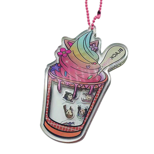 Glitzer-Acryl-Schlüsselanhänger mit individuellem UV-Offsetdruck, Hologramm-Anime-Schlüsselhalter, Weihnachtsgeschenke, Großhandel, Kawaii-Kühlschrankmagnete - Product Image 5