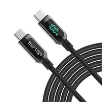 Cable USB C a USB C de 100W PD, 6 pies, Trenzado, Carga Rápida con Chip Inteligente para MacBook Samsung S24