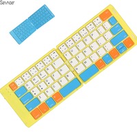 Clavier sans fil multi-appareils coloré série lame clavier ultra-mince prise en charge 3 appareils USB-C silencieux à profil bas
