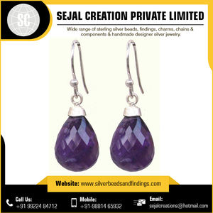 ต่างหูแบบห้อยขอบพลอย925สีเงินสเตอร์ลิงแบบห้อยสำหรับเป็นของขวัญแต่งงานหรือปาร์ตี้ - Product Image 2