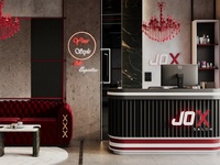 Perlengkapan Interior Toko Pangkas Rambut Modern, Furnitur Salon Custom, Meja Kerja Tukang Cukur Kayu dengan Cermin