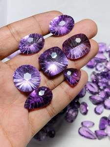 Cuarzo Amatista Morado de 3000 Quilates Hecho a Mano, Gema Natural Tratada Térmicamente, Corte Ovalado, Suelta para Fabricación de Joyas, Tercera Parte - Product Image 2