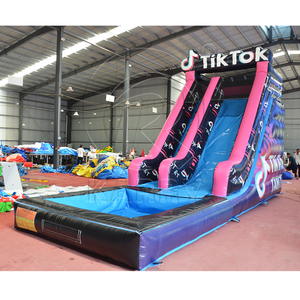 บ้านลมเป่าลมสำหรับเล่นกลางแจ้งพร้อมสไลเดอร์น้ำ-วัสดุ PVC สำหรับใช้ในบ้านและโรงเรียน ได้รับการรับรองมาตรฐาน CE สีตามสั่ง - Product Image 2