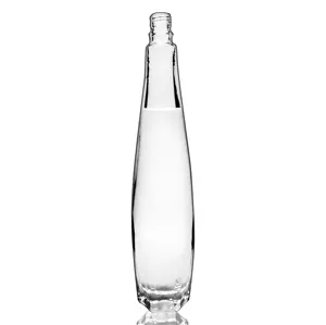 Bouteille en verre d'huile d'olive de qualité alimentaire 300ml bouteille en verre à esprit en verre de silex supplémentaire liège, bouchons/bouchons à vis/bouchons