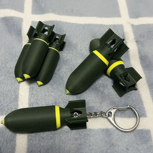 Porte-clés Missile Imprimé en 3D Transfrontalier, Ensemble de 3 Pièces d'Artisanat, Ornements, Cadeaux, Jouets Tendance, Jouets de Simulation Créatifs - Product Image 6