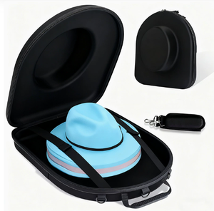 Boîte de rangement pour chapeau de <span class=keywords><strong>voyage</strong></span>, étui rigide pour chapeaux Fedora pour hommes, boîte anti-écrasement pour le rangement des chapeaux Fedora - Product Image 1