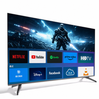 TV LED Pintar 85 Inci 4K UHD Android 14.0 DVB-T2 DVB-S2 220-240V HDR Tanpa Bingkai WiFi Bluetooth HDMI Layar Datar
