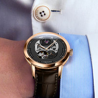 Montre mécanique squelette pour homme, petite aiguille des secondes, mouvement japonais Miyota, montre-bracelet automatique de luxe pour homme