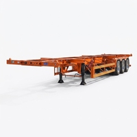 Semi-remorque châssis squelette pour conteneurs maritimes 3 essieux 20FT 40FT