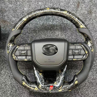 Volant en fibre de carbone forgée pour Toyota LC Hilux, couverture de volant OEM, amélioration du volant