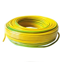 1*16 mm2, cable de cobre aislado Flexible único, verde/amarillo, estañado, resistente a los rayos UV, PVC, modelo RV, Cable de tierra de un solo núcleo