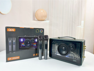 Microfono Karaoke Wireless <span class=keywords><strong>con</strong></span> Altoparlante in Legno per Feste all'Aperto, Ricaricabile V5.3 per Computer, Fornitura Diretta dalla Fabbrica - Product Image 4