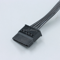 Cable Divisor de Alimentación de 4 Pines a 5 SATA de 60 cm y 18 AWG, Cable de Extensión Convertidor IDE a SATA para HDD, SSD, Unidad Óptica, Fuente de Alimentación