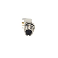 Conector Automotriz M8A-M08-W Macho de Ángulo Recto para Montaje en PCB, Conector Angular de 2-8 Pines con Contactos de Latón Chapados en Oro