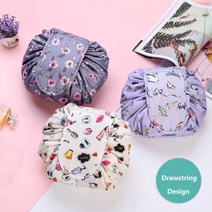 Wholesale OEM <b>Large</b> Capacity Lazy <b>Makeup</b> <b>Bags</b> Custom logo Folding Travel Drawstring Cosmetic <b>Bag</b> for Women - Product Image 1