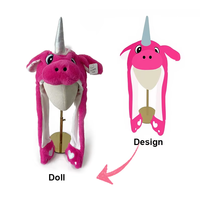 Chapeau de Noël personnalisé en peluche LED avec oreilles de lapin lumineuses et mobiles, couvre-chef doux et lumineux en forme d'animal en peluche, accessoire confortable et chaud