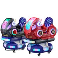 Vente en gros de manège électrique pour enfants en plastique, à monnayeur, type voiture à bascule, avec rotation interactive 3D