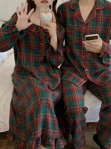 Otoño nueva ropa de salón Camisón con volantes de <span class=keywords><strong>manga</strong></span> <span class=keywords><strong>larga</strong></span> Conjunto de pijama Suelto - Product Image 6