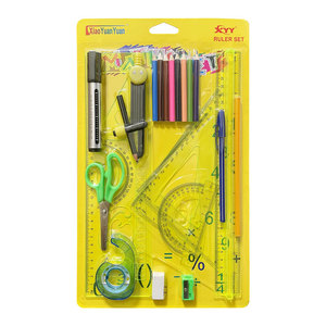 Multifunction Ruler Compass Set <strong>Middle</strong> <strong>School</strong> Students Compass Scissors Pen <strong>Drawing</strong> Measuring Rulers Set - Product Image 2