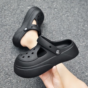 Chaussures Muller tendance pour femmes avec talon haut, sabots DIY pour femmes, sandales en peluche pour l'extérieur et la salle de bain, chaussures d'infirmière - Product Image 5