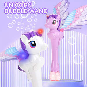 Máquina de bolhas de água para festas e festas, pistola de bolhas para crianças, brincar ao ar livre, unicórnio, soprador de bolhas para o interior de verão - Product Image 2