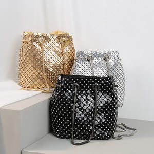 Mode décontracté sacs à bandoulière soirée dîner sac plein strass scintillant seau sac pour les femmes fête - Product Image 1