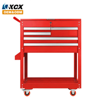 Ensemble de meubles de rangement modulaires en acier robuste avec roulettes pivotantes et serrure à clé, personnalisable OEM/ODM/OBM pour garage et atelier, garantie 3 ans