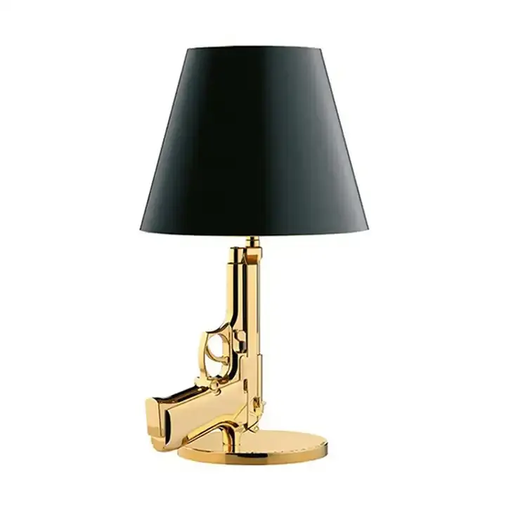 מסעדה חדר שינה דקורטיבי מעמד מנורת אקדח צורה זהב רצפת מנורת שולחן נייר יוקרה מודרני