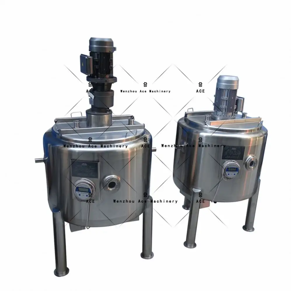 Wenzhou Factory Stainless Steel 304 Electric Heating Melting Tank/Jacket Storage Barrel With Wheels