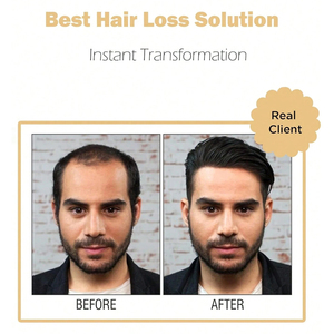 Protesi Capillare Uomo 100% Capelli Umani, Base in Pizzo, Parrucca Naturale Morbida Invisibile, Ideale <span class=keywords><strong>per</strong></span> Sostituzione di Qualsiasi Acconciatura - Product Image 2