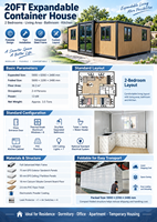 Maison préfabriquée modulaire mobile extensible et démontable multi-usages pour bureau, atelier, appartement, espaces de vie