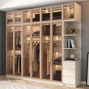 Persianas de cristal modernas personalizadas para dormitorio, <span class=keywords><strong>armario</strong></span> con diseño de <span class=keywords><strong>armario</strong></span>, con estantes - Product Image 4